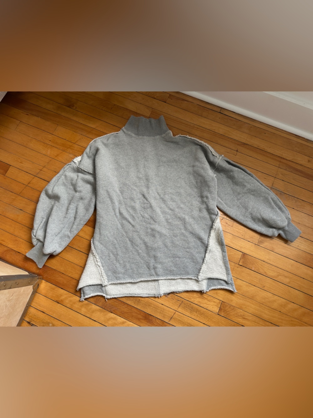 We The Free Grey Mock Neck Pullover Sweater